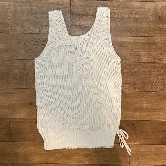 Cotton by Autumn Cashmere XS Off White Knit Tank Top - Picture 3 of 4